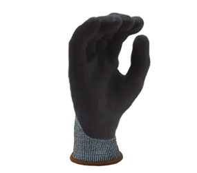 18G Blue Turnbull Shell(ANSI CUT A2), Black Micro-Foam Nitrile Fully Coated Gloves