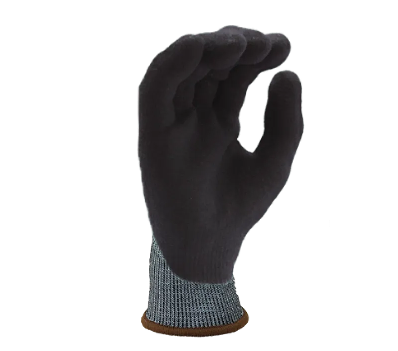 18G Blue Turnbull Shell(ANSI CUT A2), Black Micro-Foam Nitrile Fully Coated Gloves