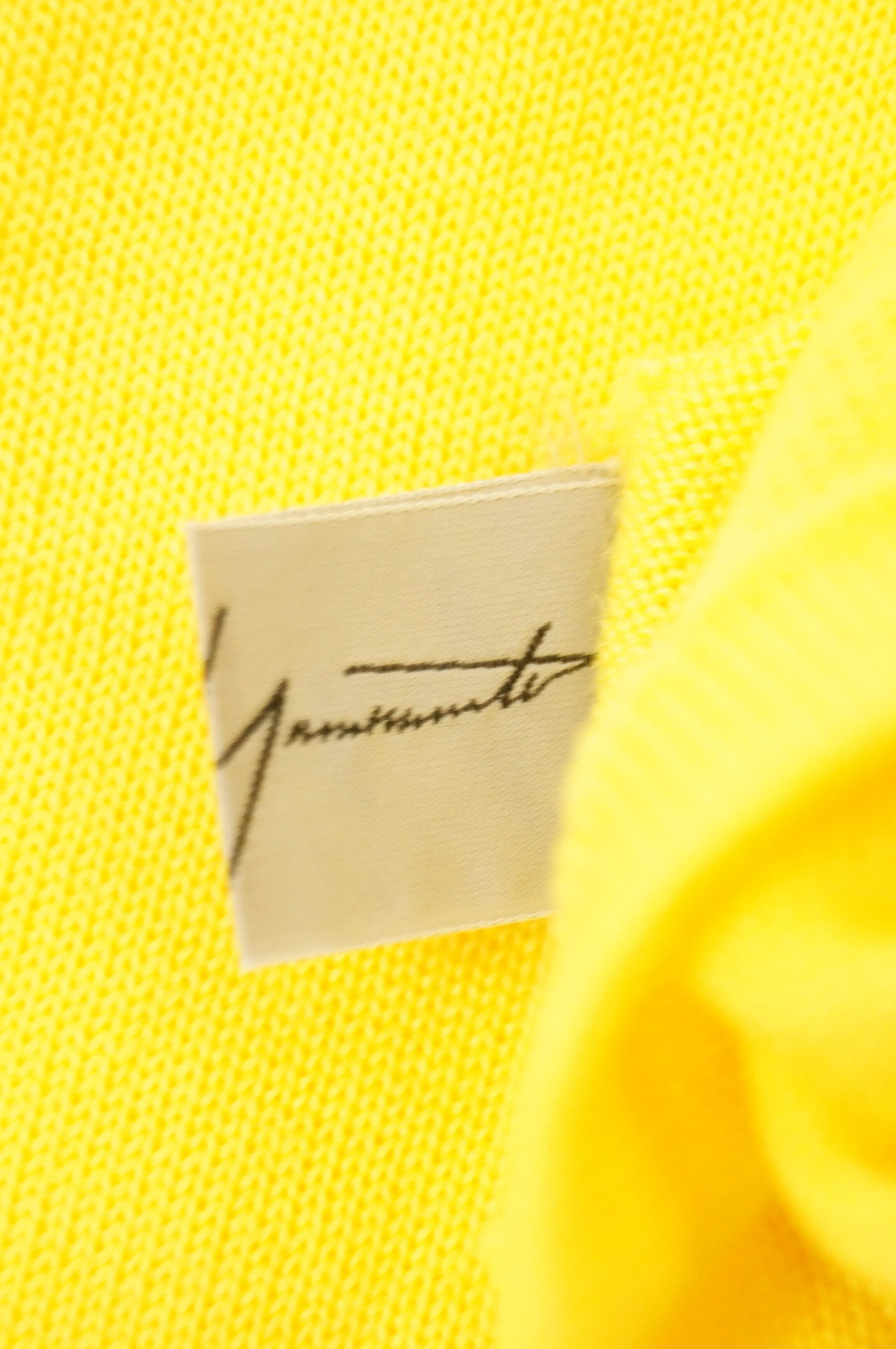 1980s Yohji Yamamoto Yellow Wool Blend Knit Gloves