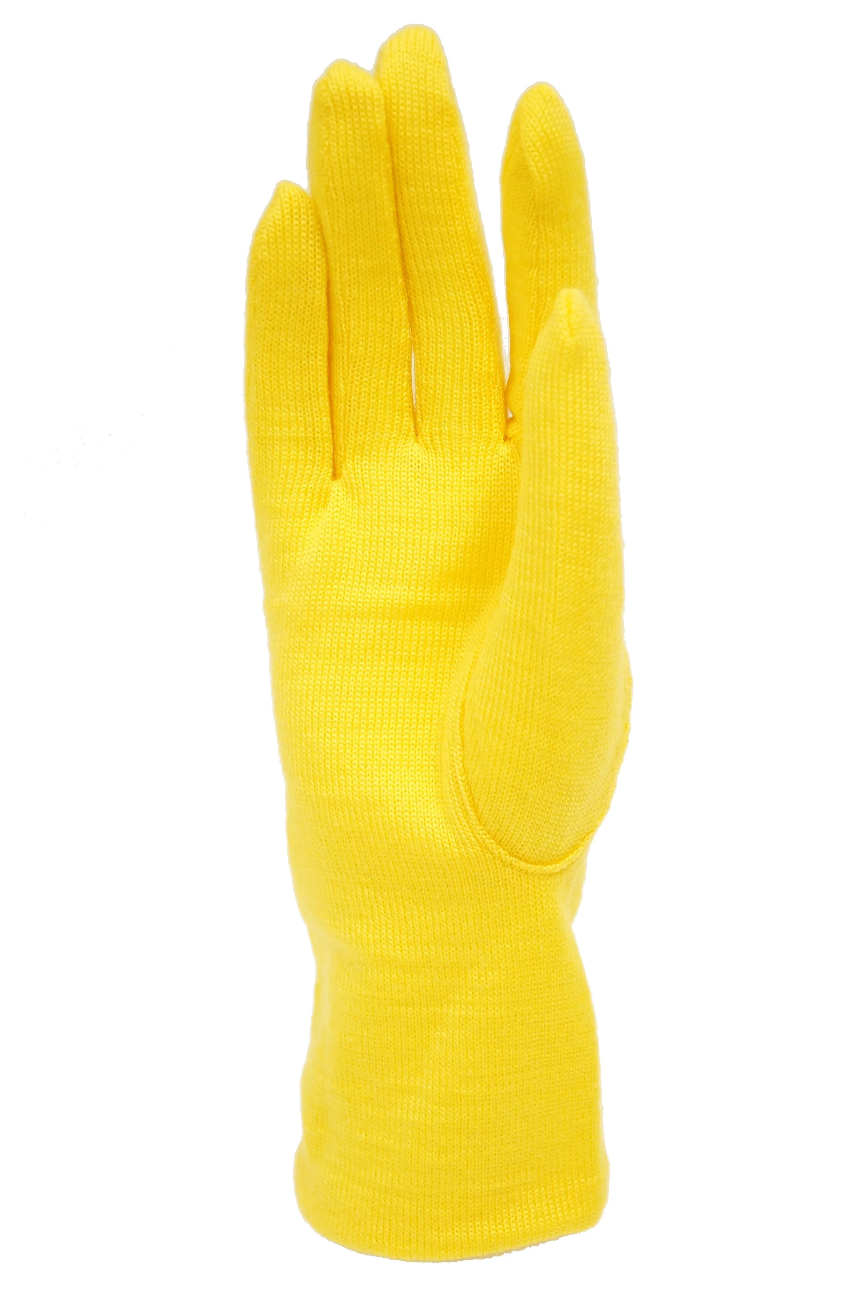 1980s Yohji Yamamoto Yellow Wool Blend Knit Gloves