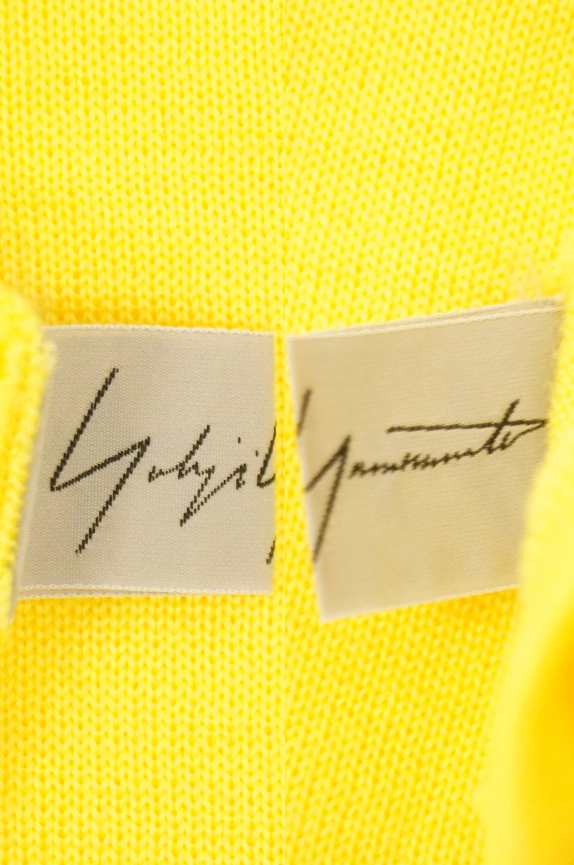 1980s Yohji Yamamoto Yellow Wool Blend Knit Gloves