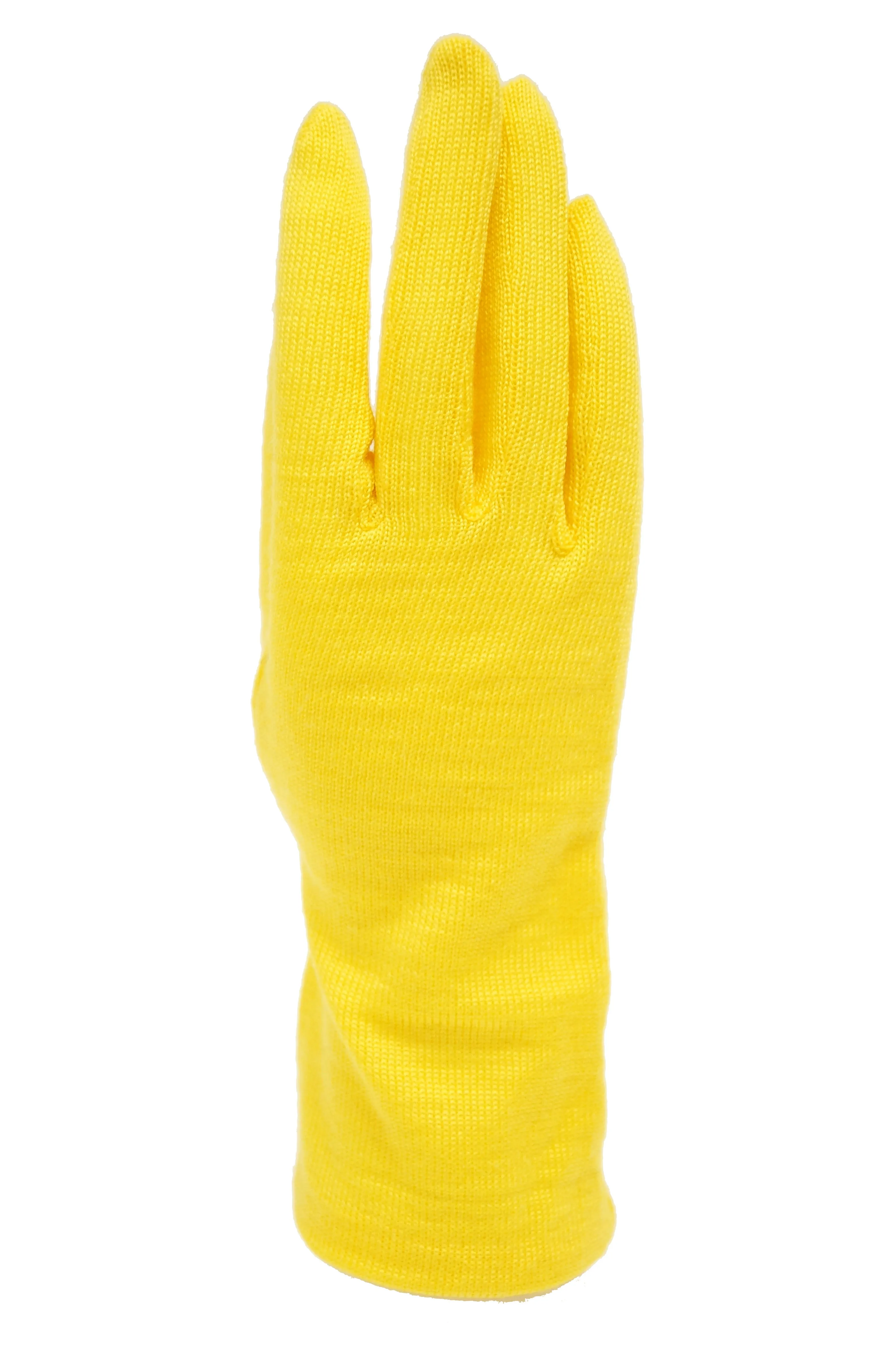 1980s Yohji Yamamoto Yellow Wool Blend Knit Gloves