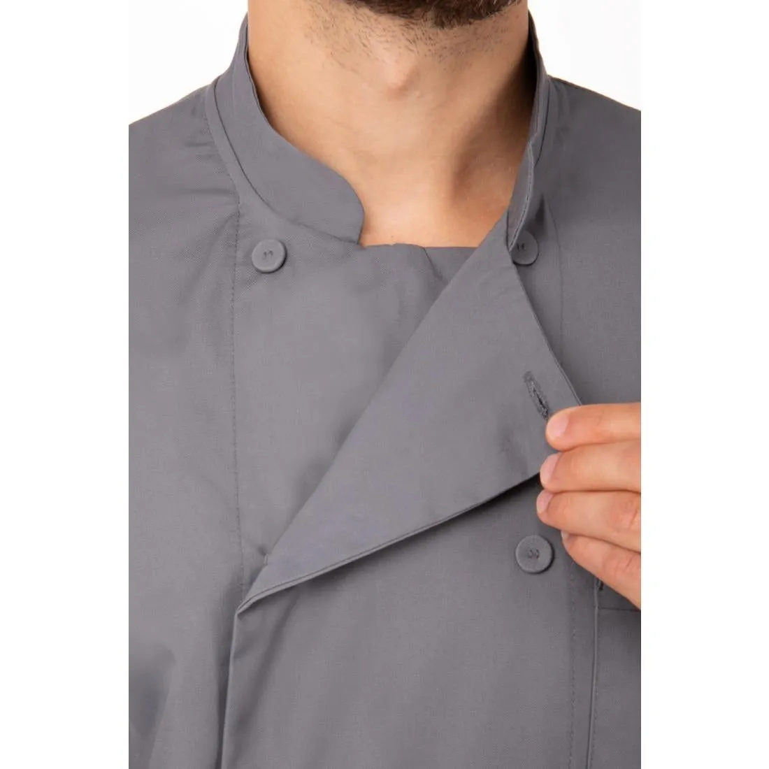 A934-L Chef Works Unisex Chefs Jacket Grey L