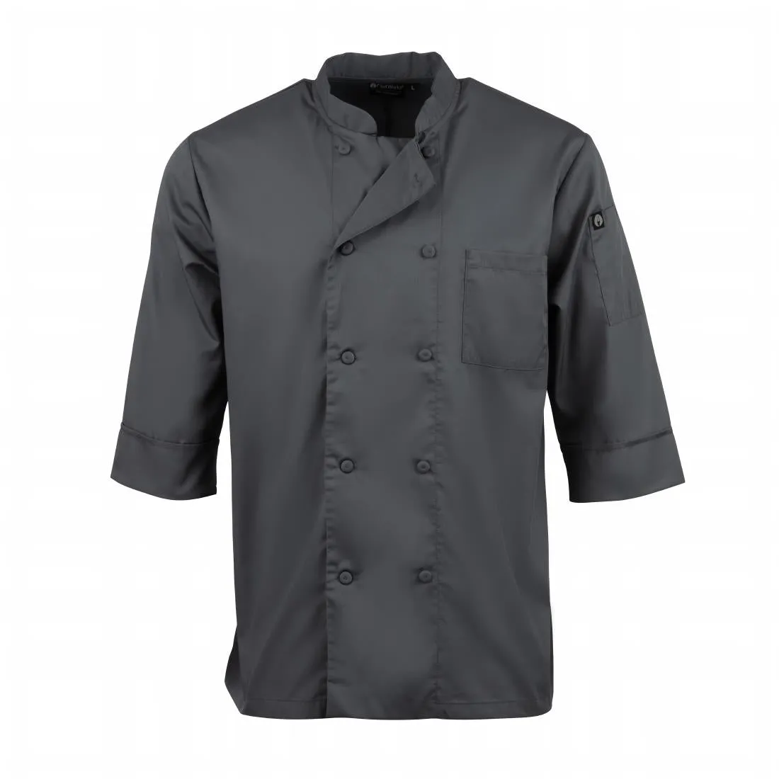 A934-L Chef Works Unisex Chefs Jacket Grey L