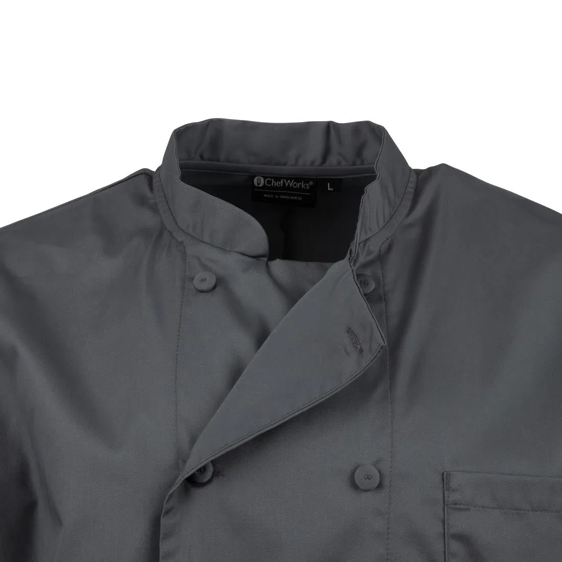 A934-L Chef Works Unisex Chefs Jacket Grey L