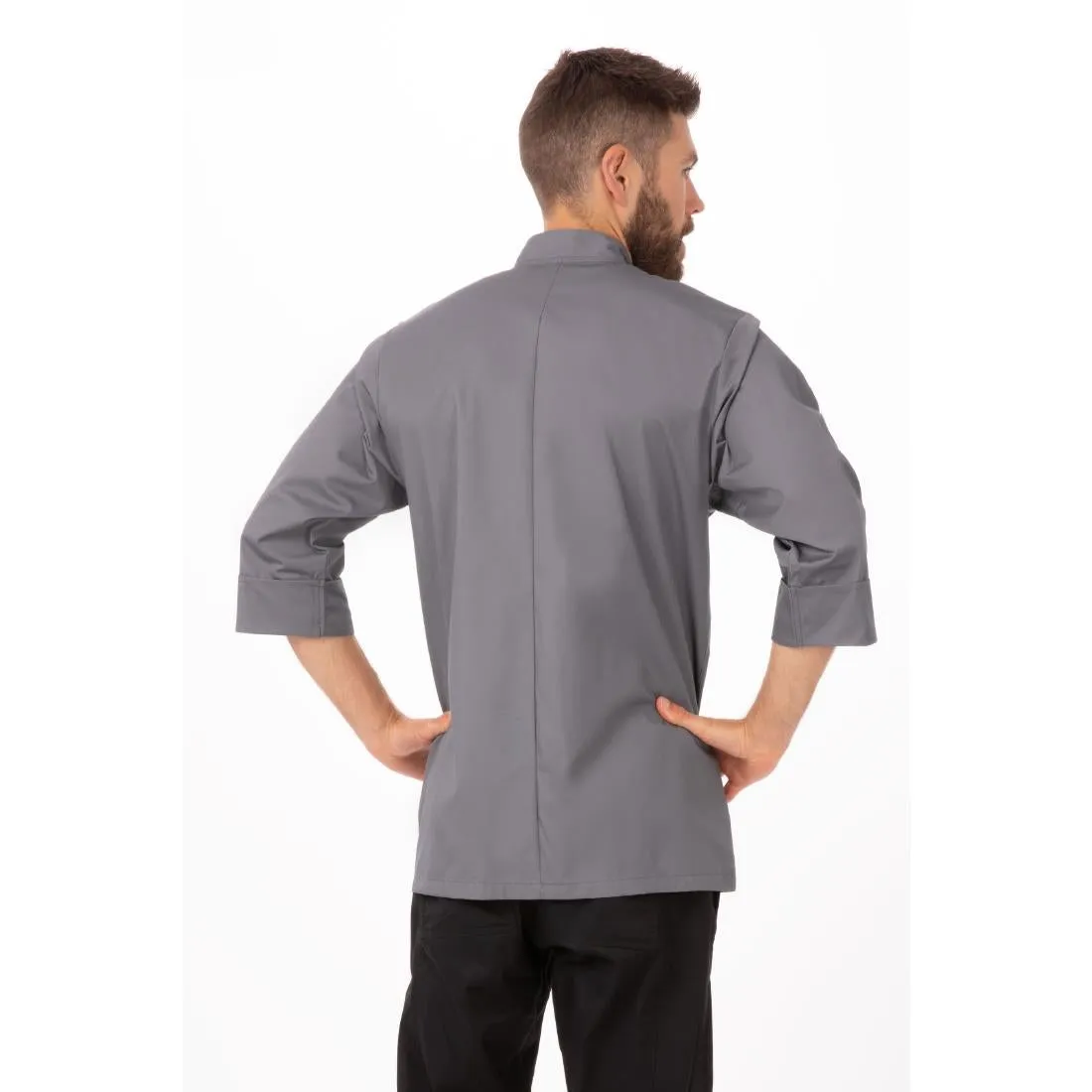 A934-L Chef Works Unisex Chefs Jacket Grey L