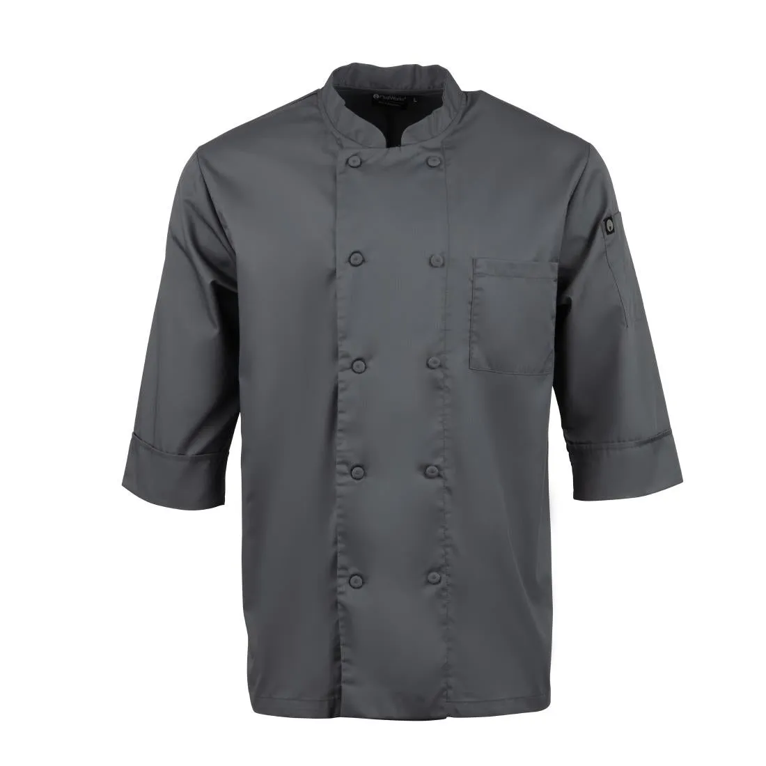 A934-L Chef Works Unisex Chefs Jacket Grey L