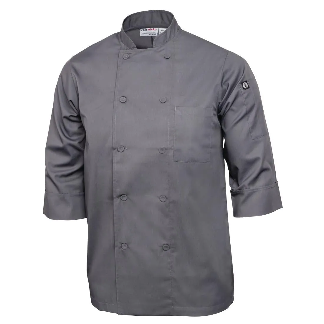 A934-L Chef Works Unisex Chefs Jacket Grey L