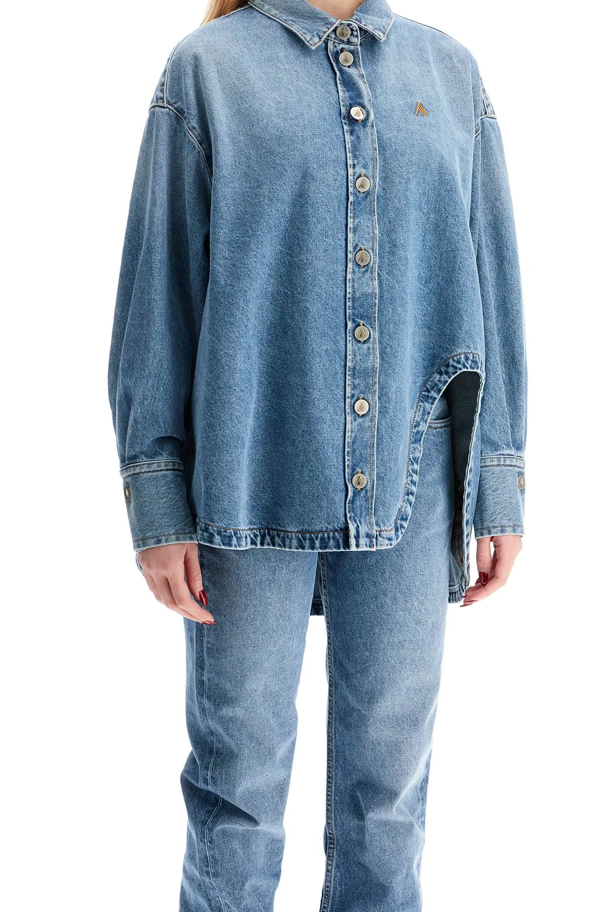 Asymmetric Denim Shirt