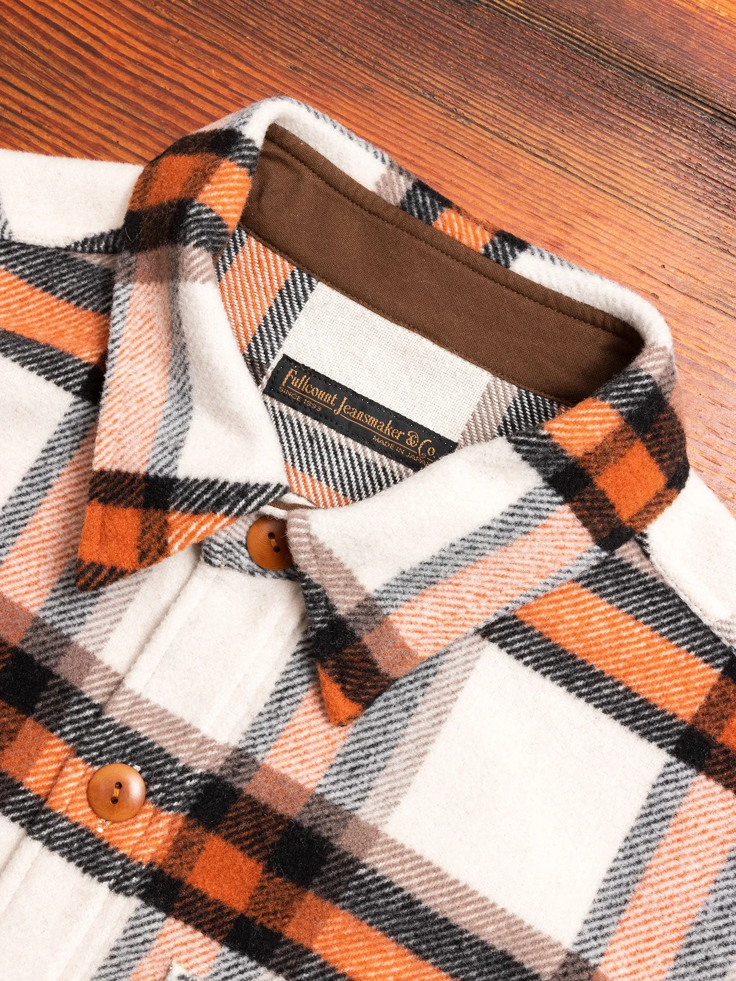 Big Check CPO Shirt in Orange