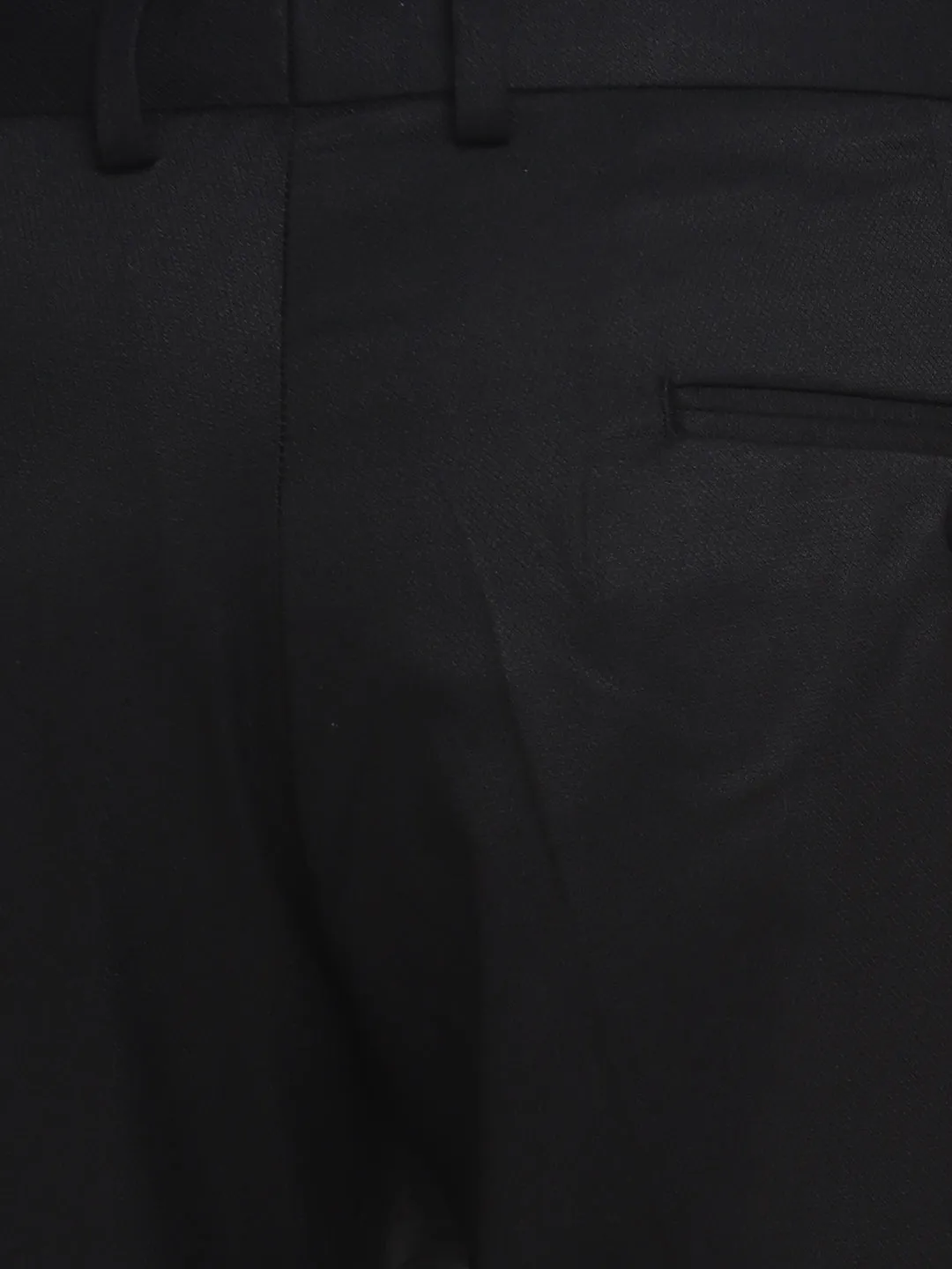 Black Solid Slim Fit Trouser