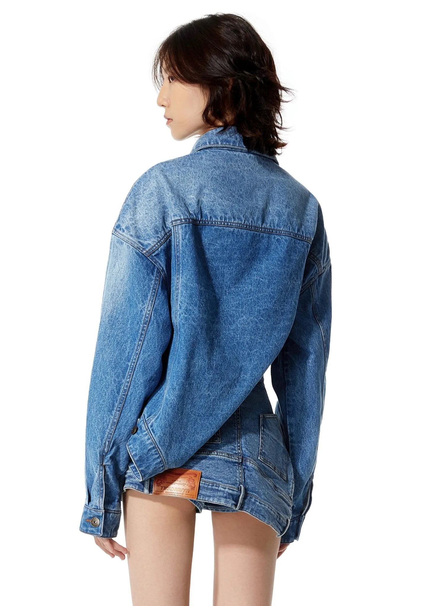 Blue Dislocation Denim Jacket