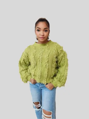 Calli Fringe Knit Sweater