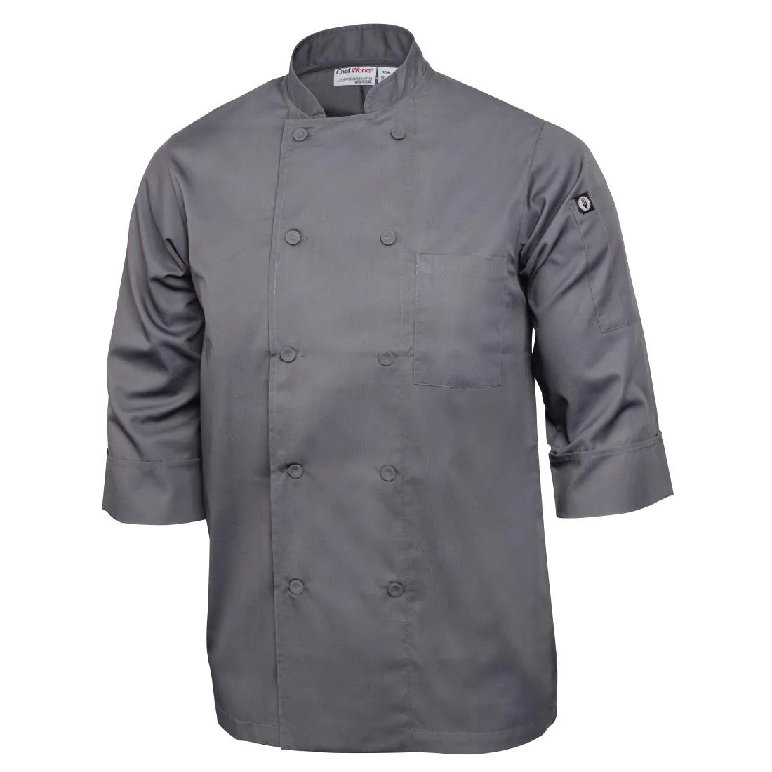 Chef Works Unisex Chefs Jacket Grey XL - A934-XL