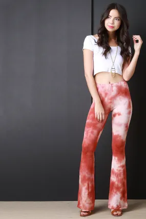 Cloudy Tie Dye Bell Bottom Pants