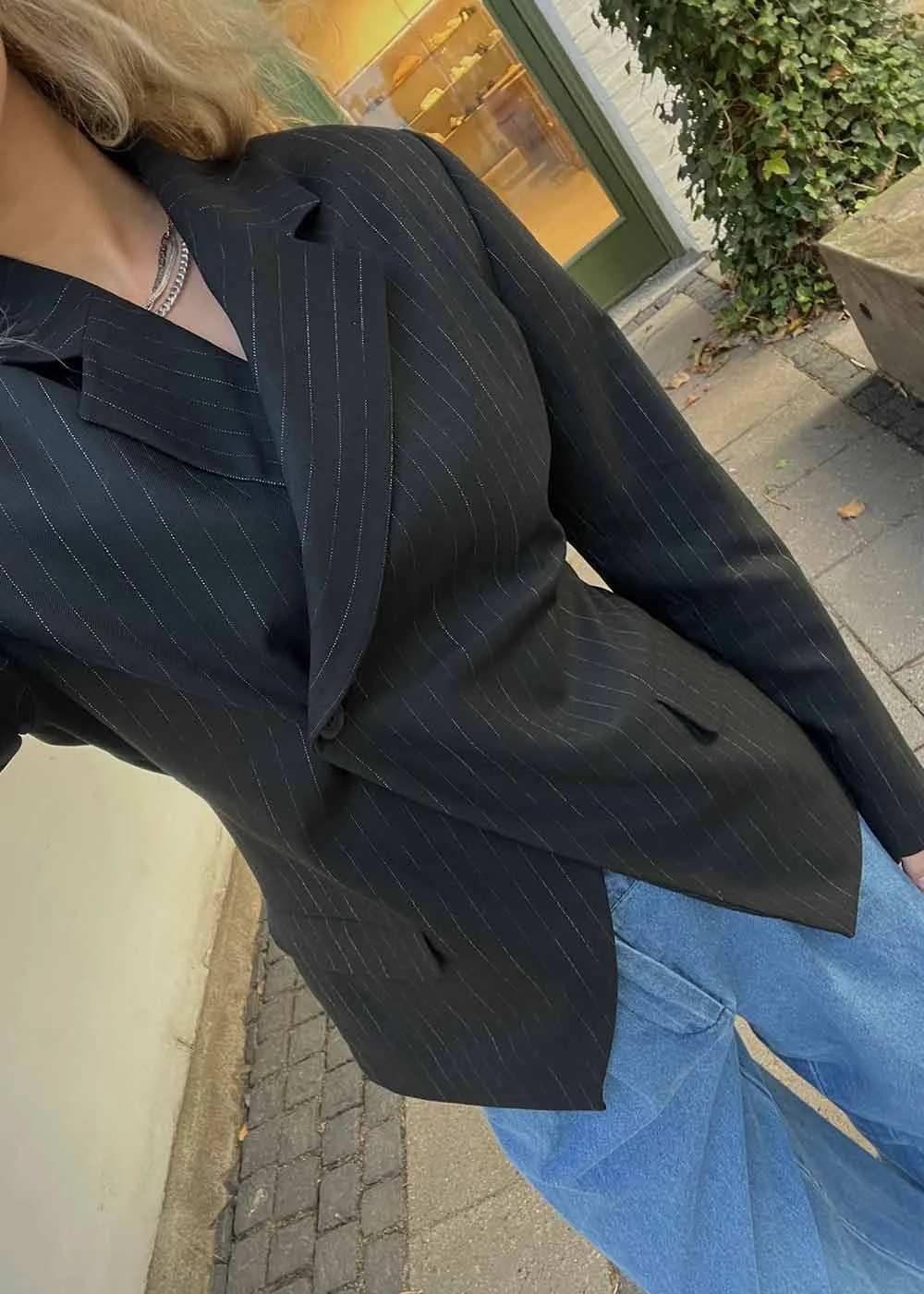 Clyde Blazer - Black Pinstripe