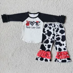 Cow Print Boutique Girls Clothes Sets 6 B12-29