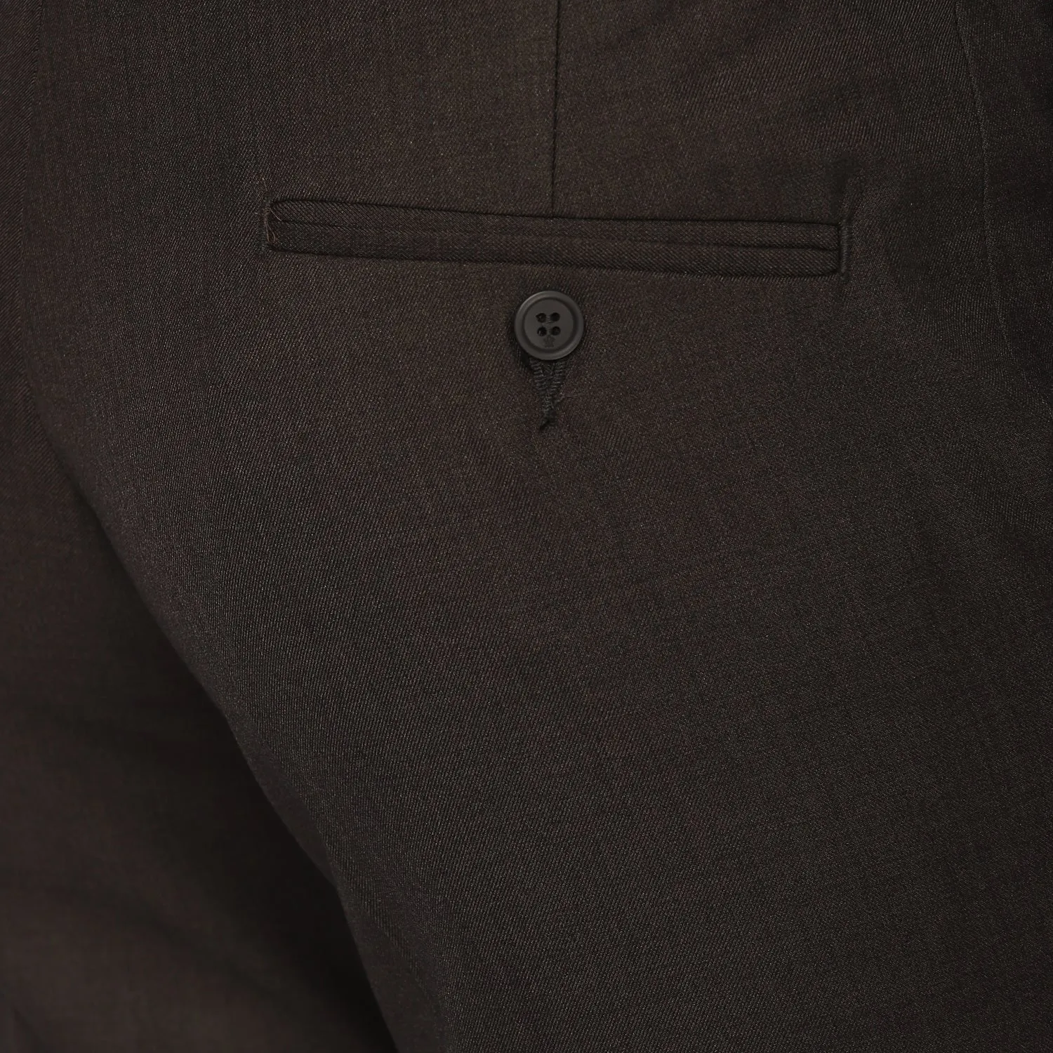 Dark Grey Solid Slim Fit Trouser