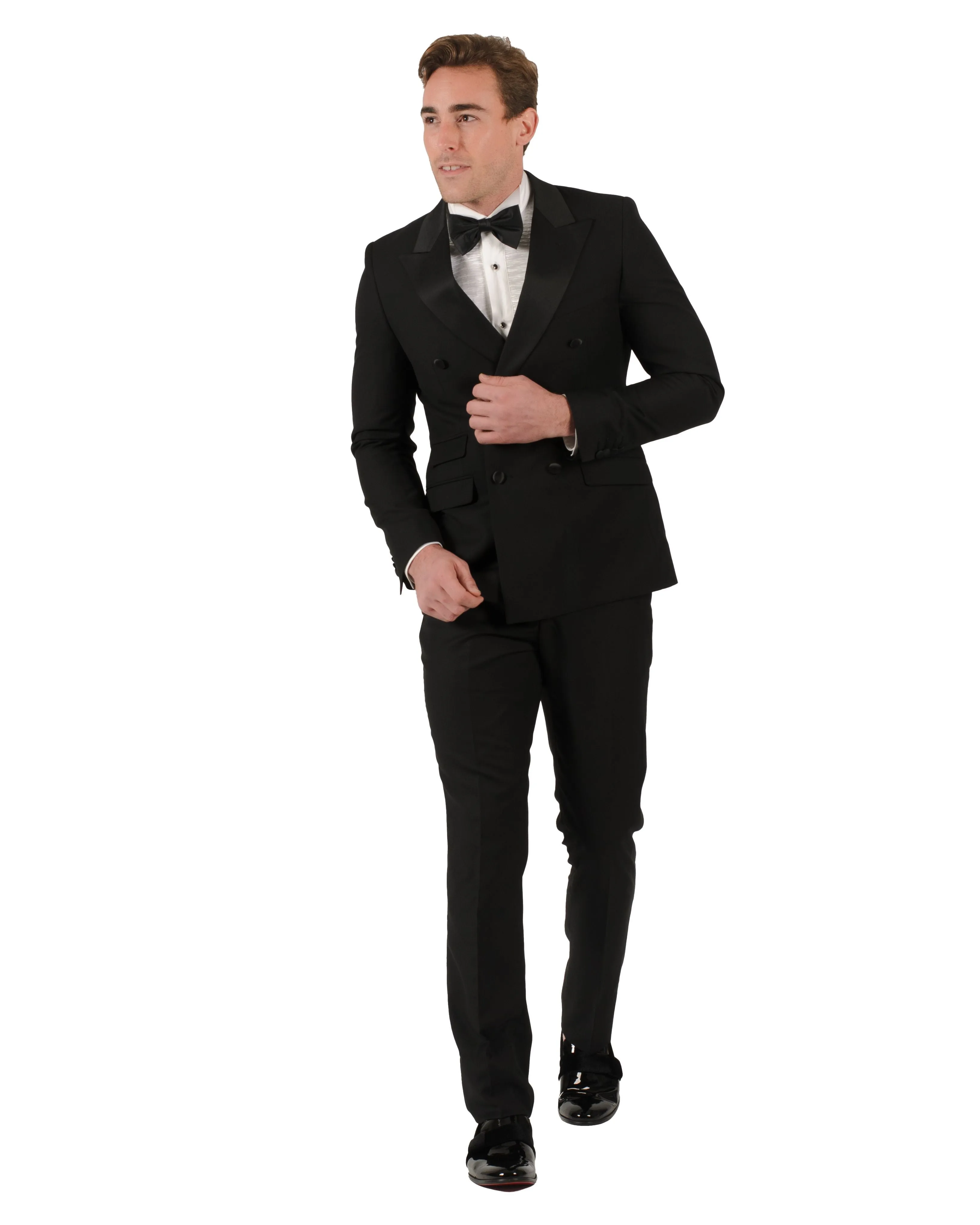 Fabio Fabrinni Double Breast Black slim fit Tuxedo FFX6DB-1230