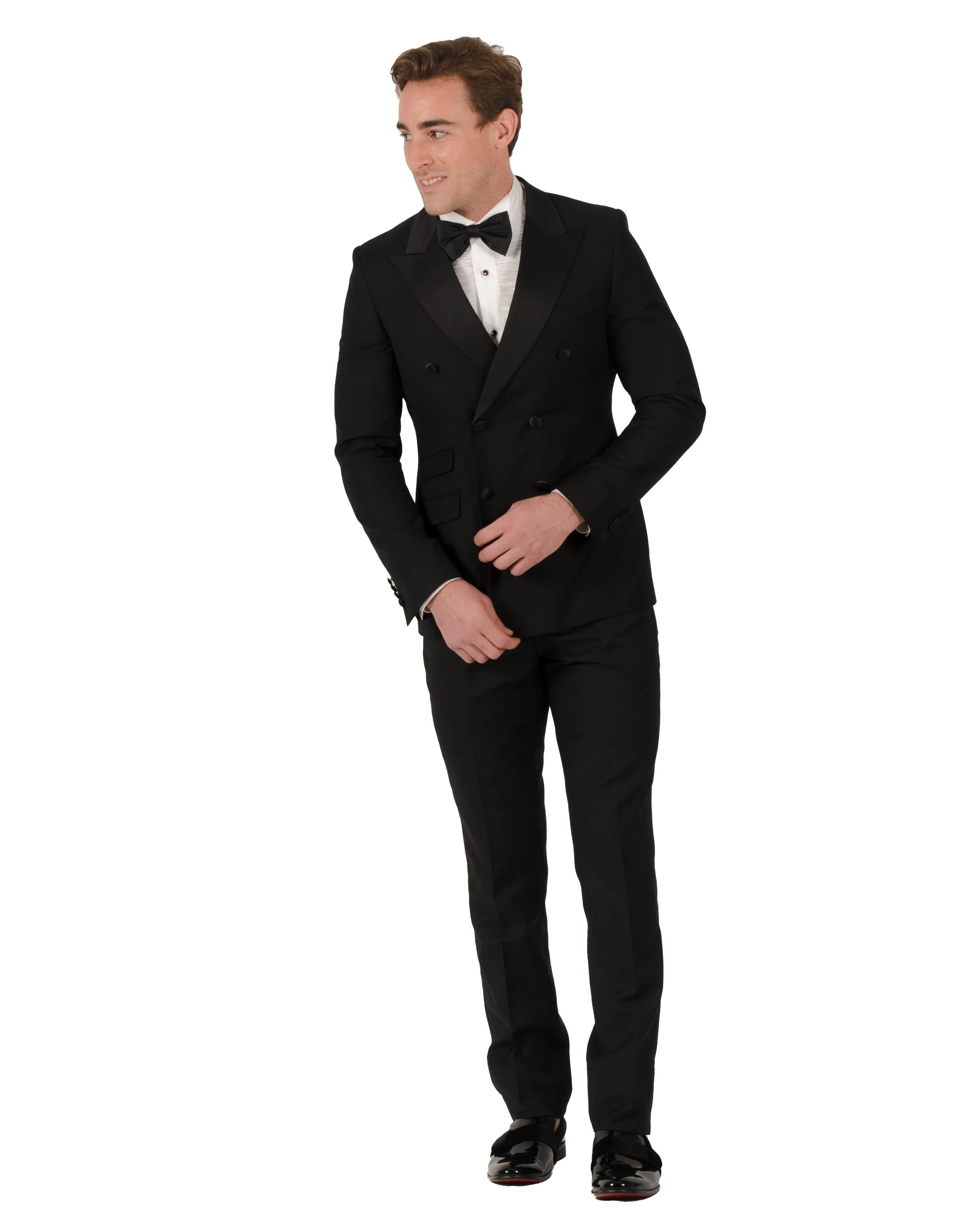 Fabio Fabrinni Double Breast Black slim fit Tuxedo FFX6DB-1230