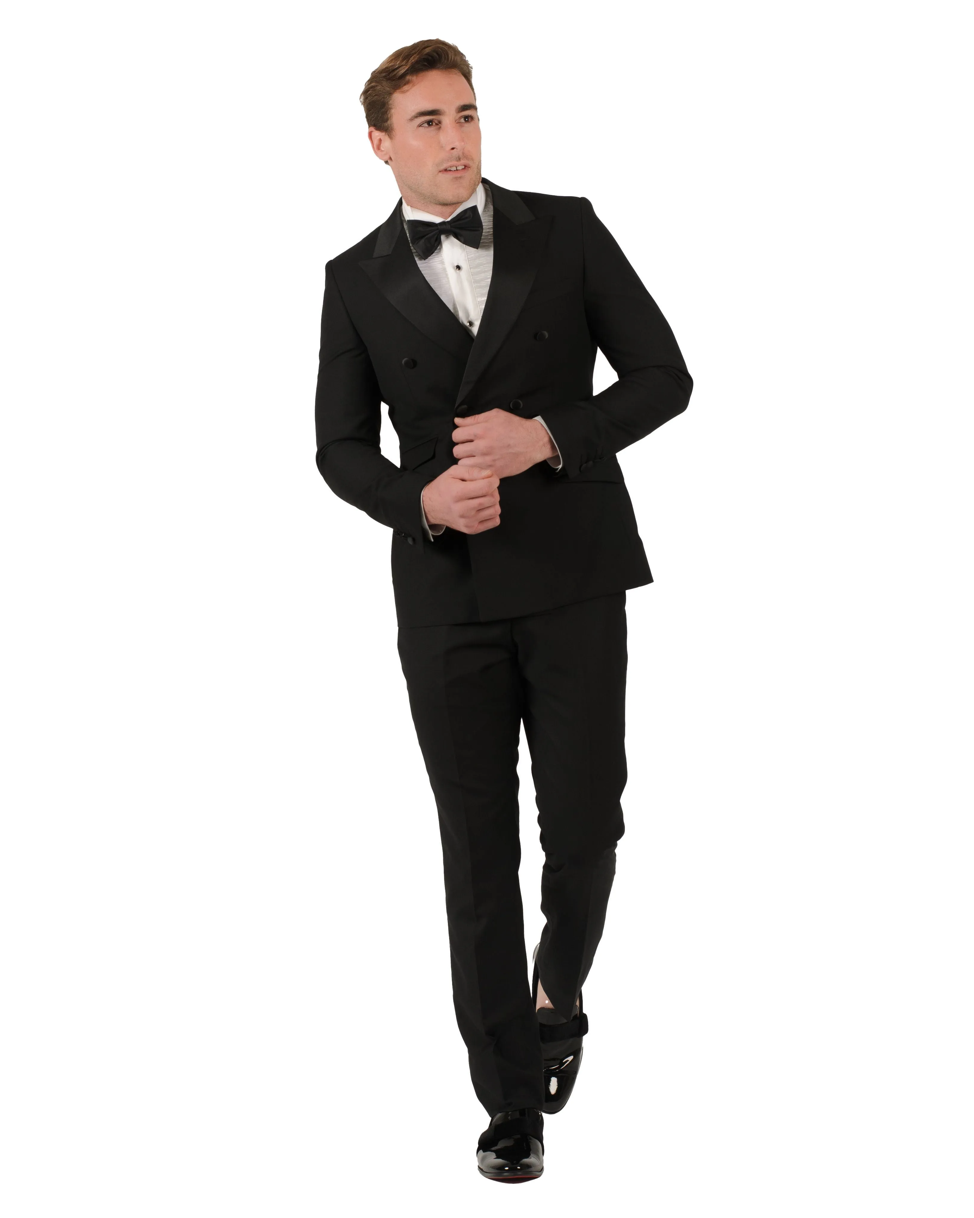 Fabio Fabrinni Double Breast Black slim fit Tuxedo FFX6DB-1230