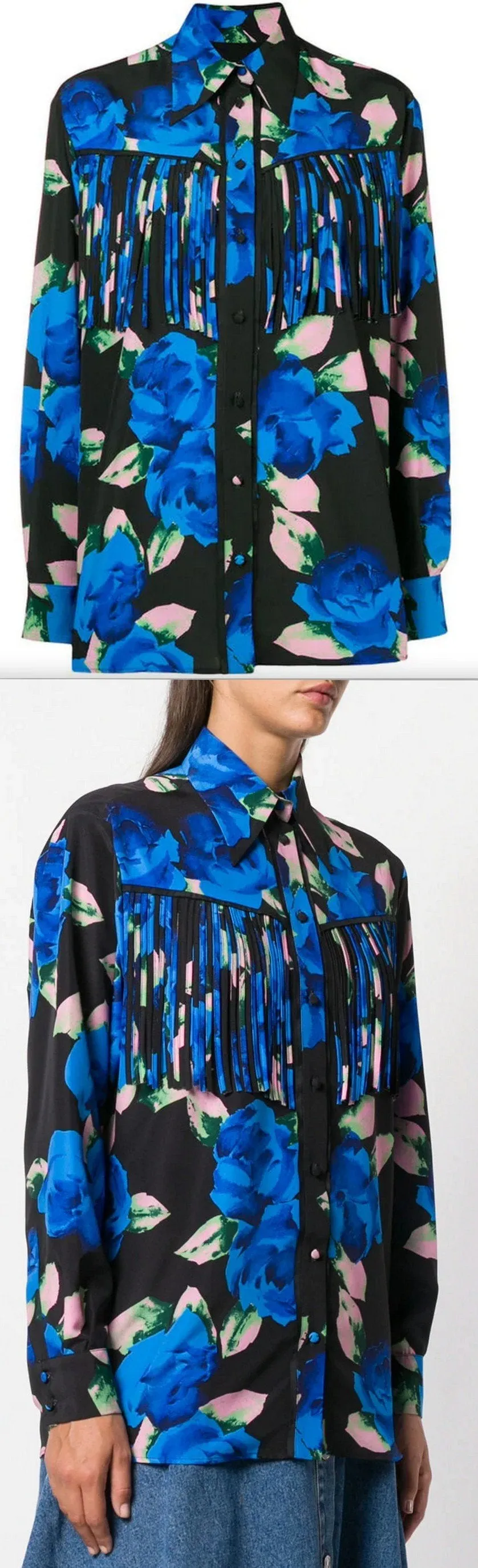 Floral Fringe Shirt