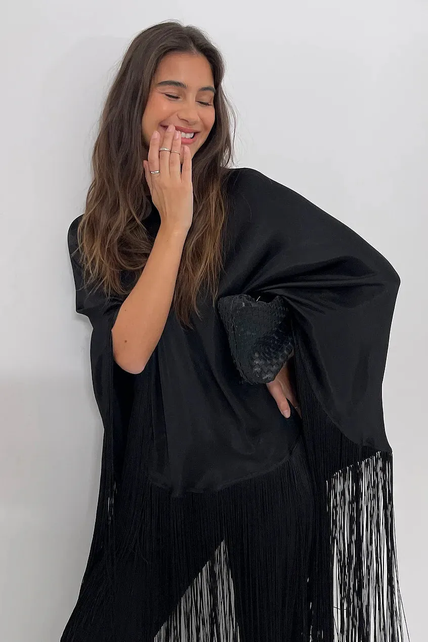 Fringe Poncho Top