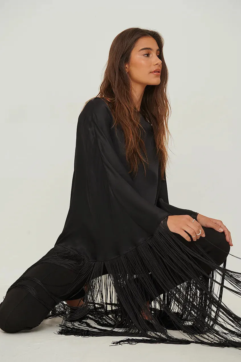 Fringe Poncho Top