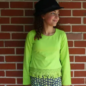 Hayley Long Sleeve Top Lime