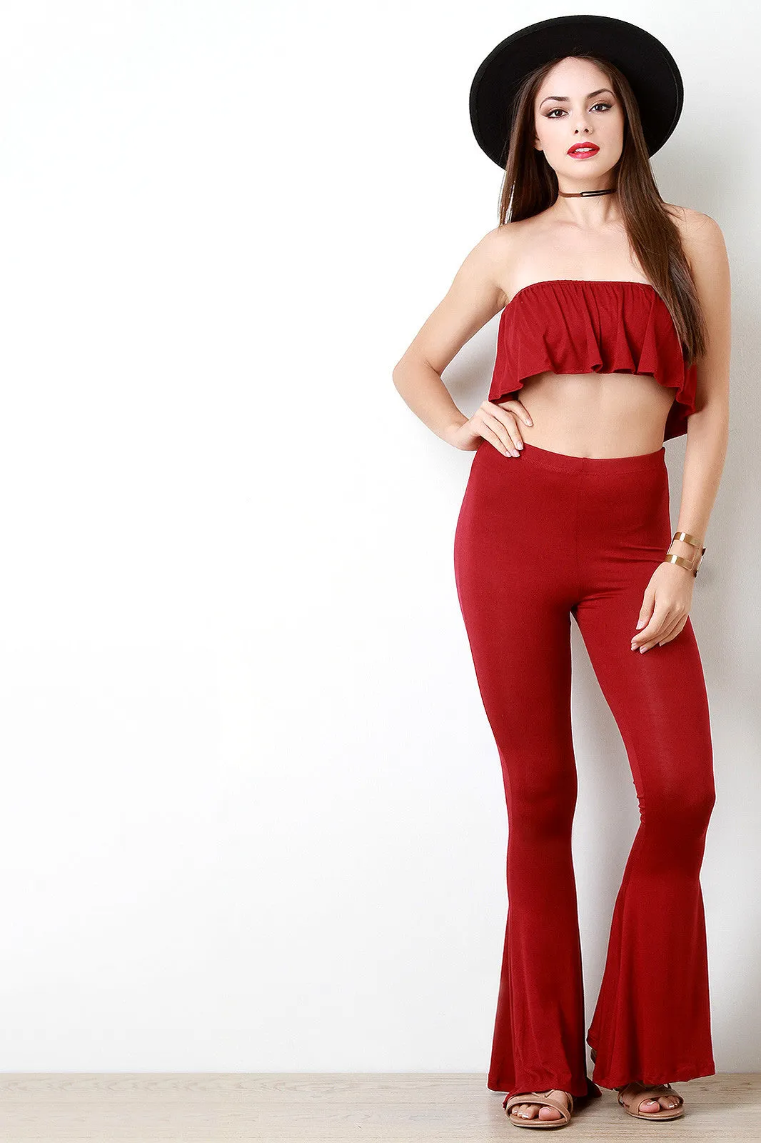 High Waisted Bell Bottom Pants