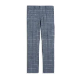 Men Mps-Tulipts-Check Slim Fit Trousers - Blue