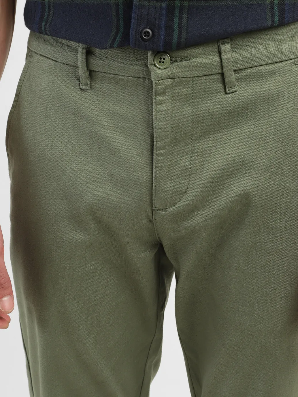 Men's Men's Olive Slim Fit Trousers