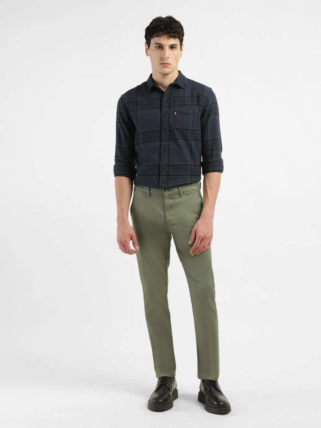 Men's Men's Olive Slim Fit Trousers