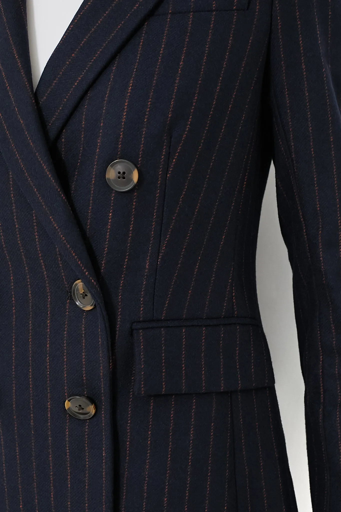 Navy Pinstripe Ellette Dickey Jacket