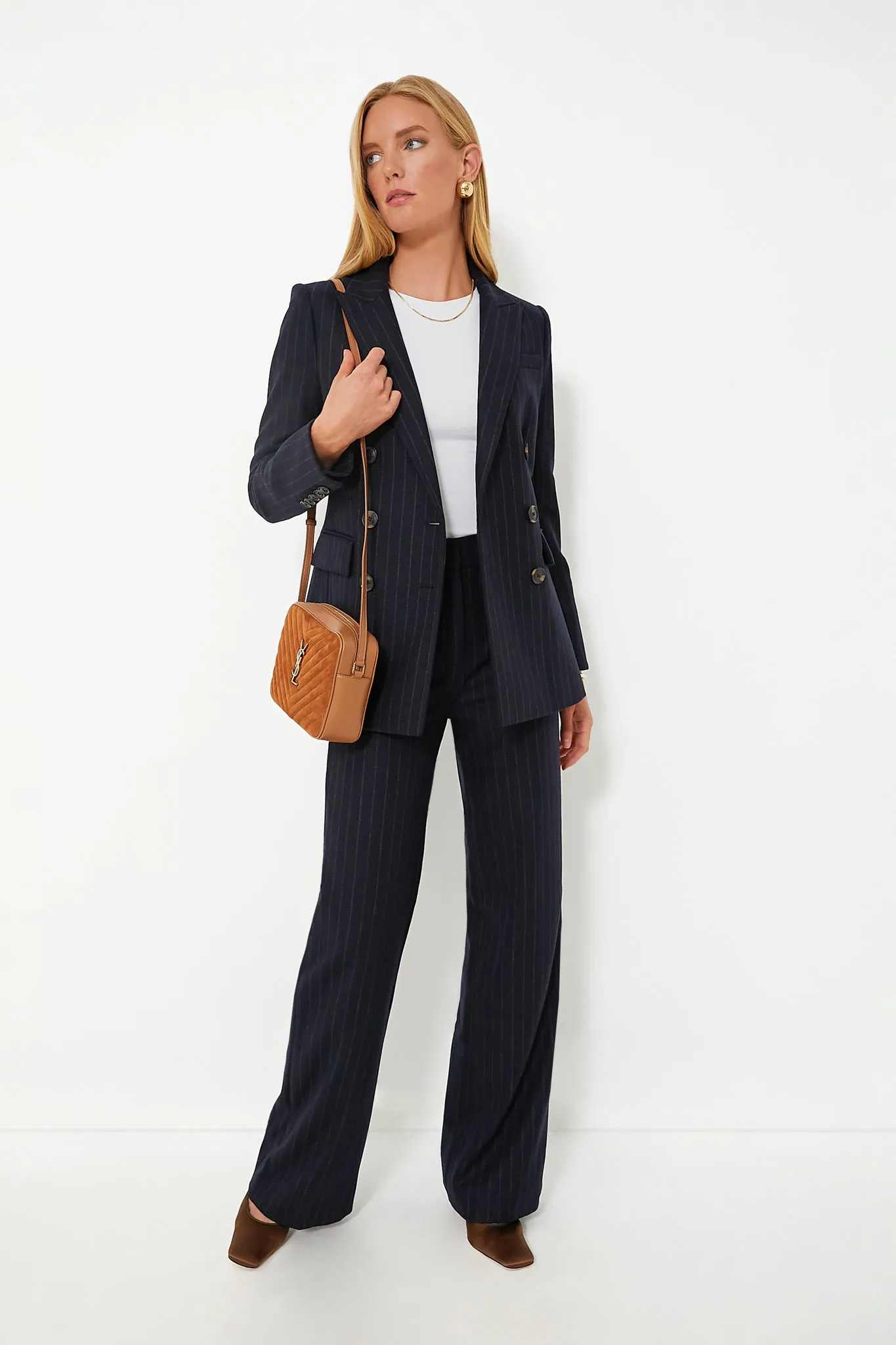 Navy Pinstripe Ellette Dickey Jacket