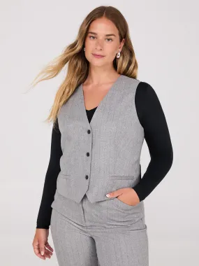 Pinstripe 3-Button Vest