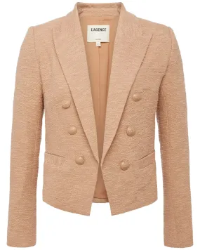 Praline Double Breasted Brooke Crop Blazer