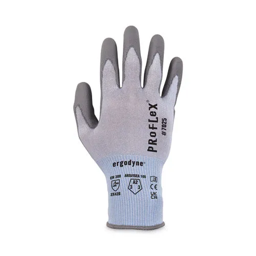 Proflex 7025 Ansi A2 Pu Coated Cr Gloves, Blue, X-large, 12 Pairs/pack, Ships In 1-3 Business Days