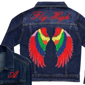 Rainbow Wings Denim Jacket