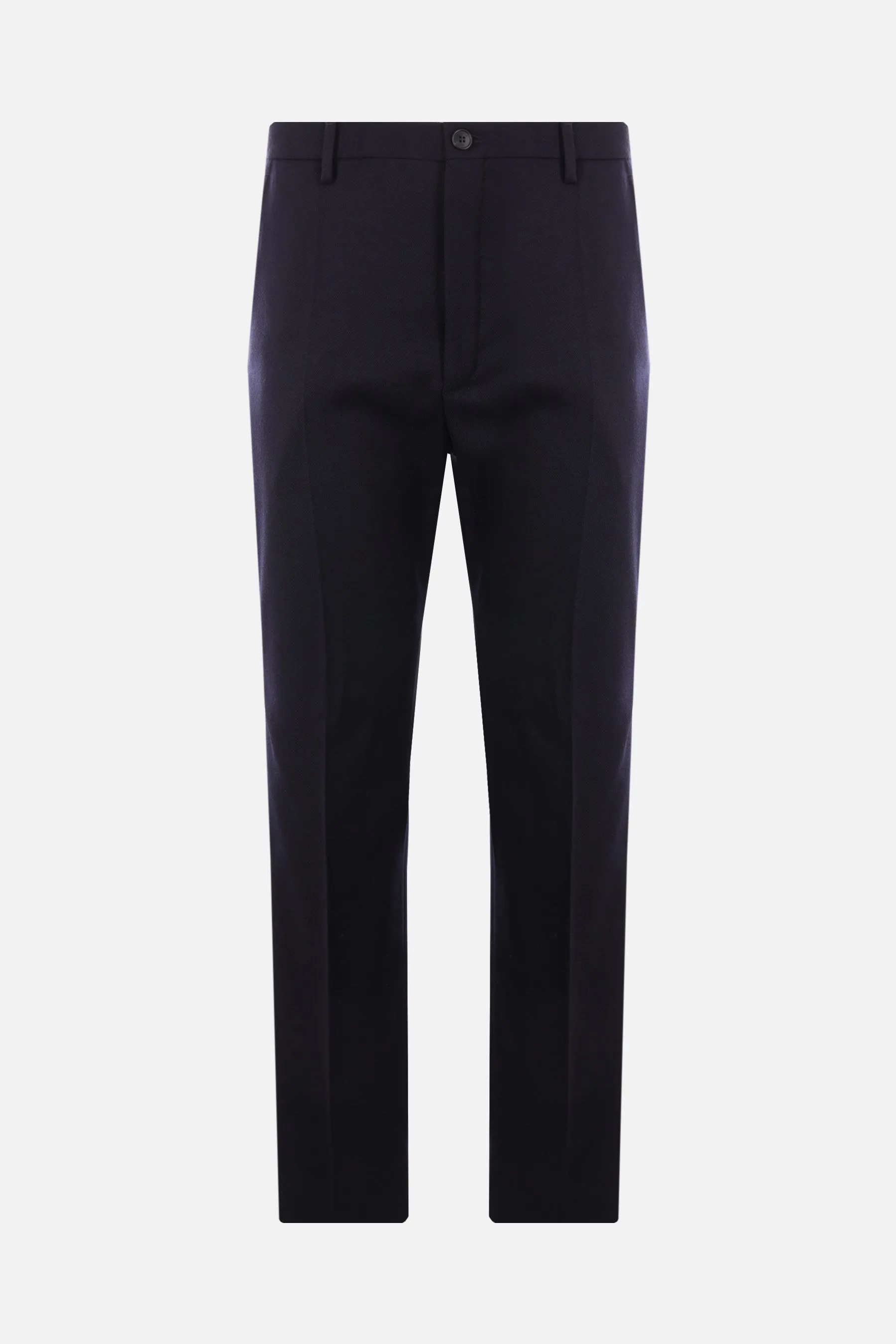 Slim-Fit Gabardine Wool Pants