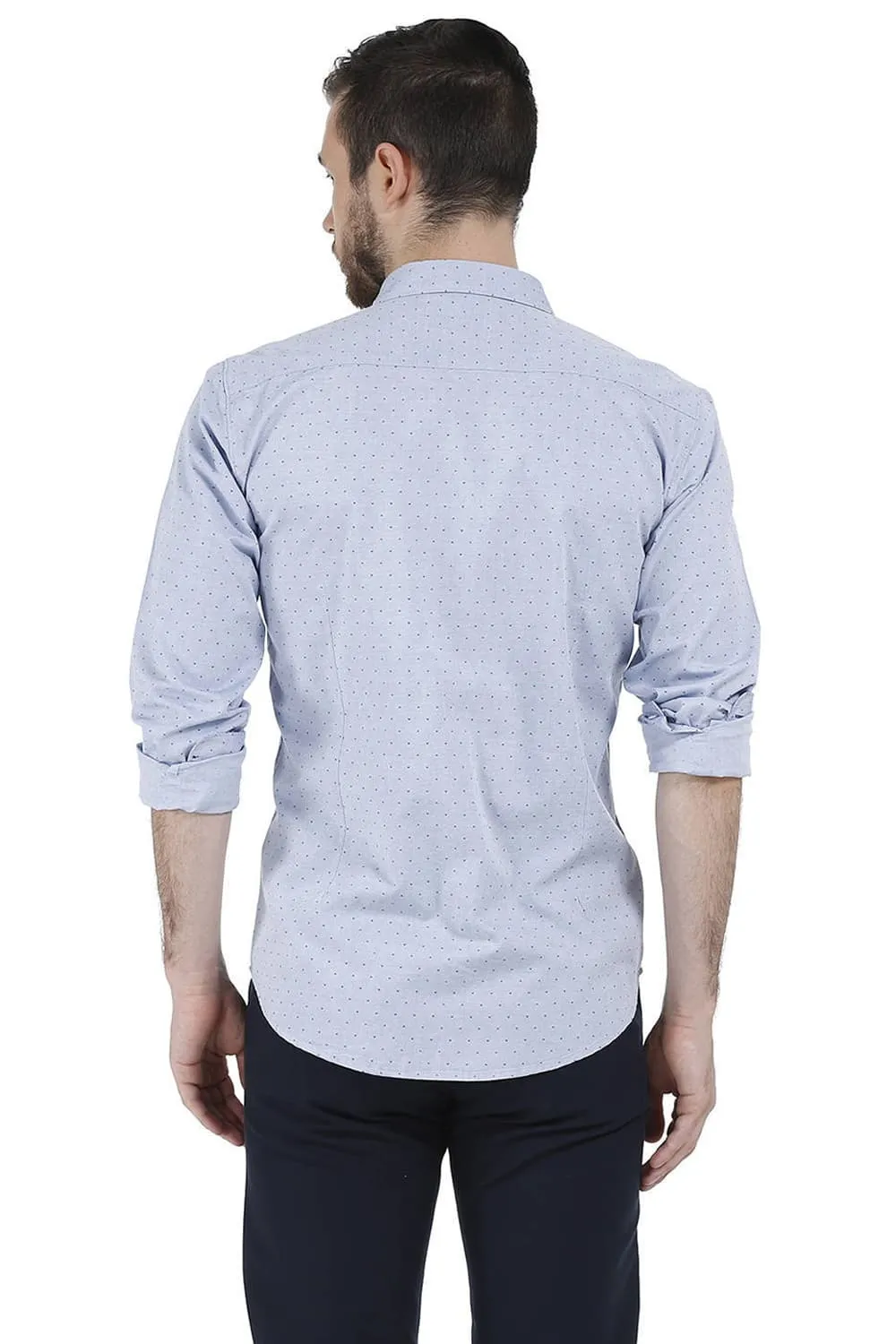 Slim Fit Printed Oxford Shirt