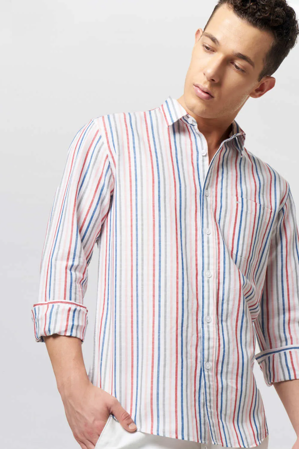 Slim Fit Stripes Shirt