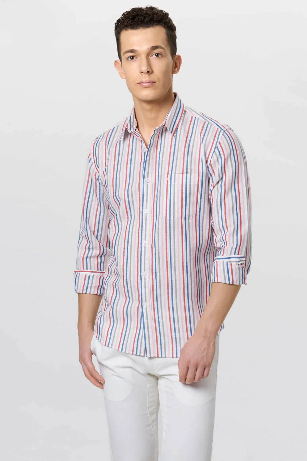 Slim Fit Stripes Shirt