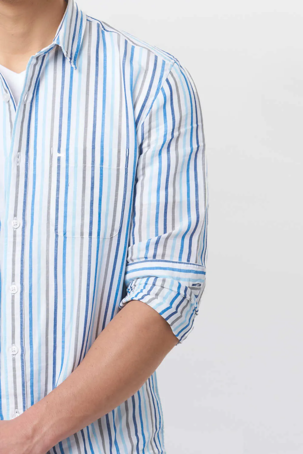 Slim Fit Stripes Shirt