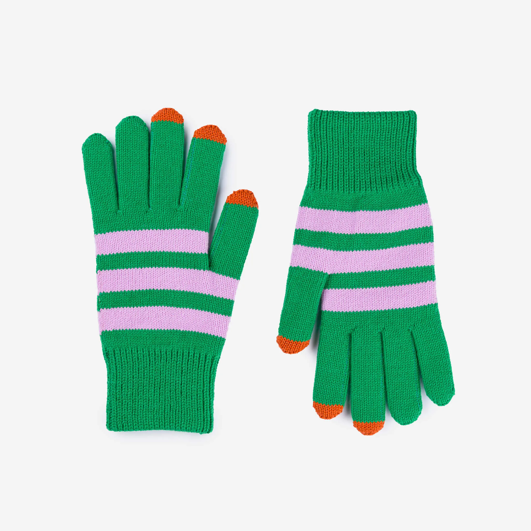 Striped Touchscreen Gloves