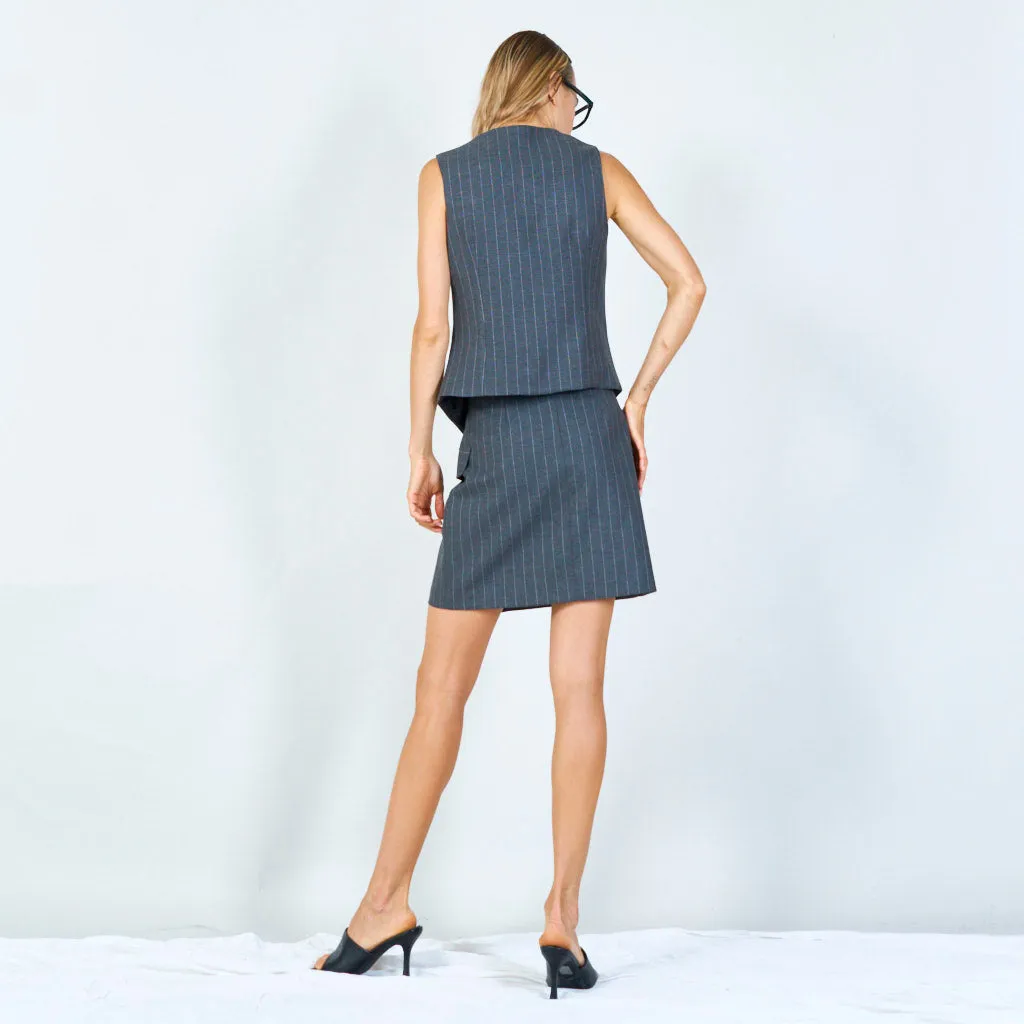 Timeless pinstripe vest wholesale