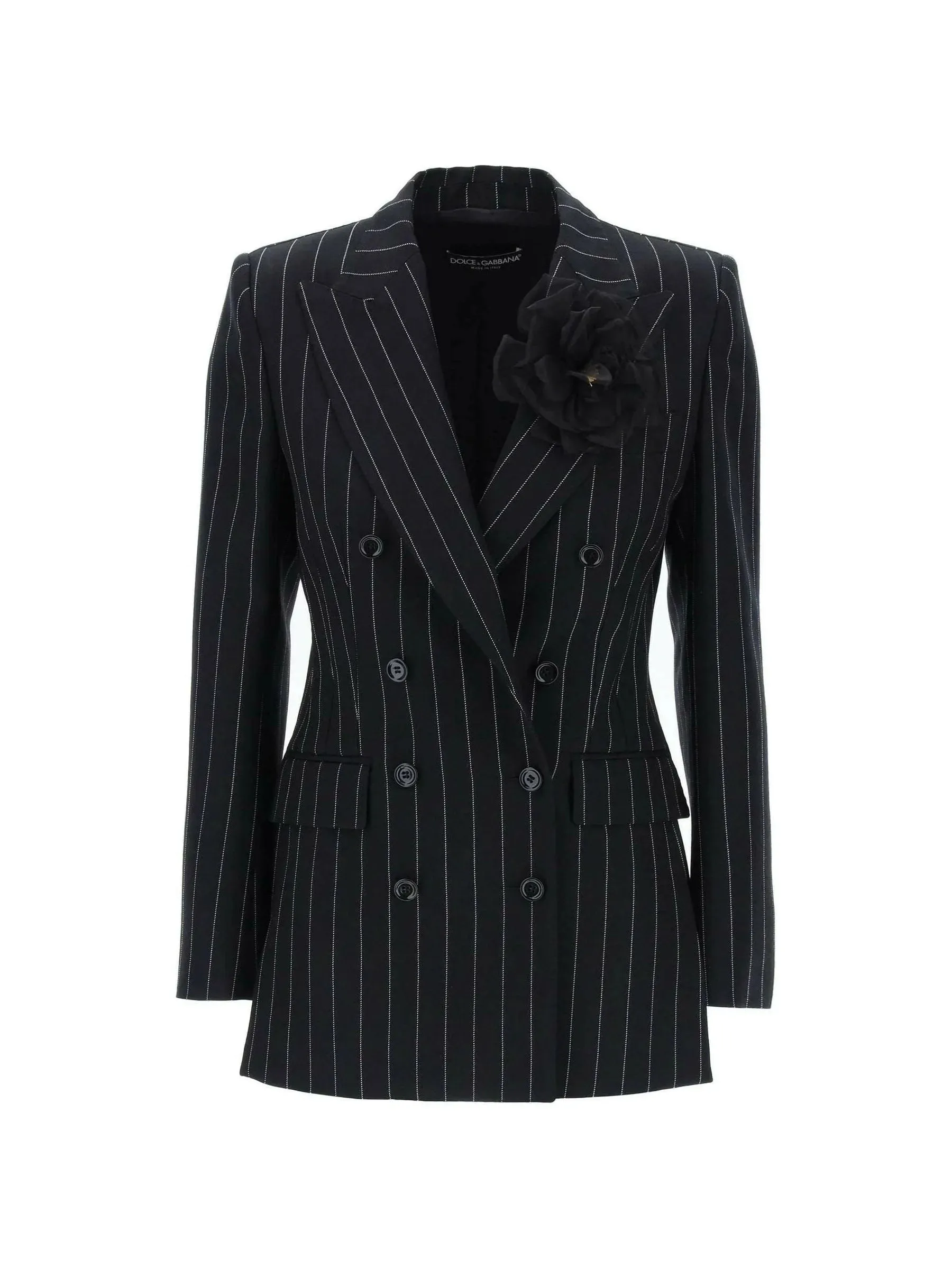 Turlington Pinstripe Double-Breasted Blazer