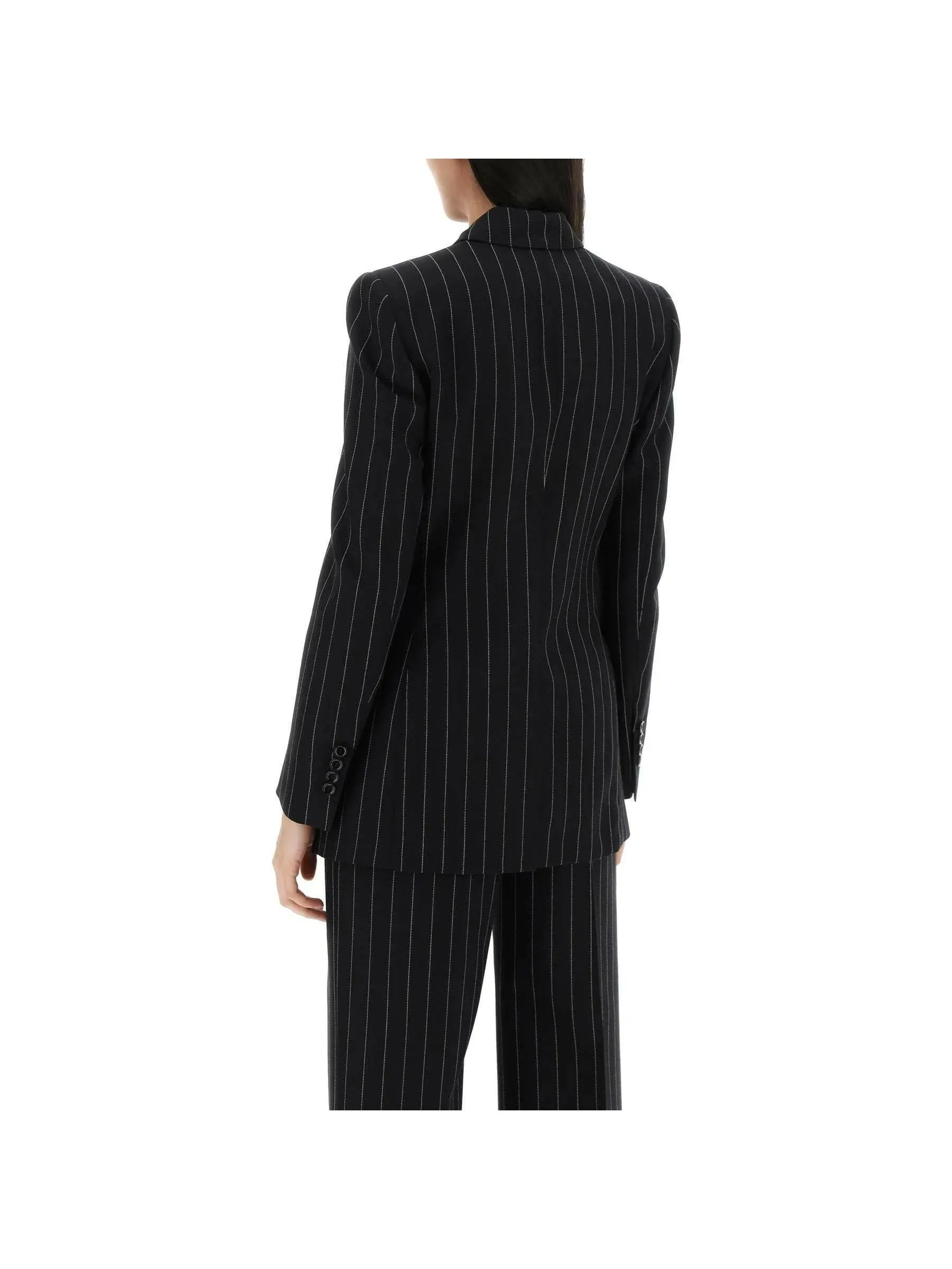 Turlington Pinstripe Double-Breasted Blazer