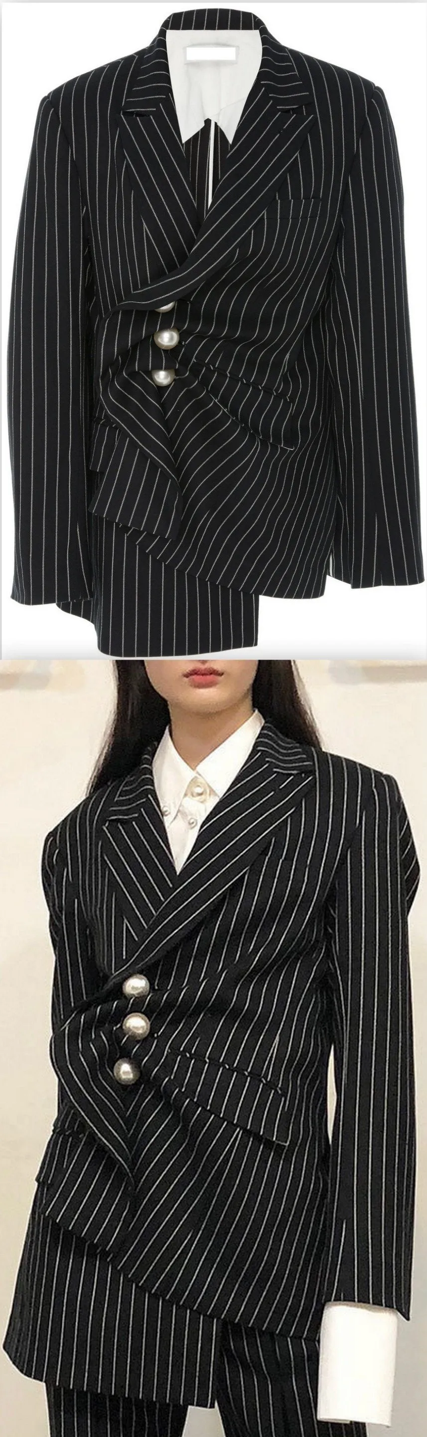 'Venus' Pinstripe Jacket