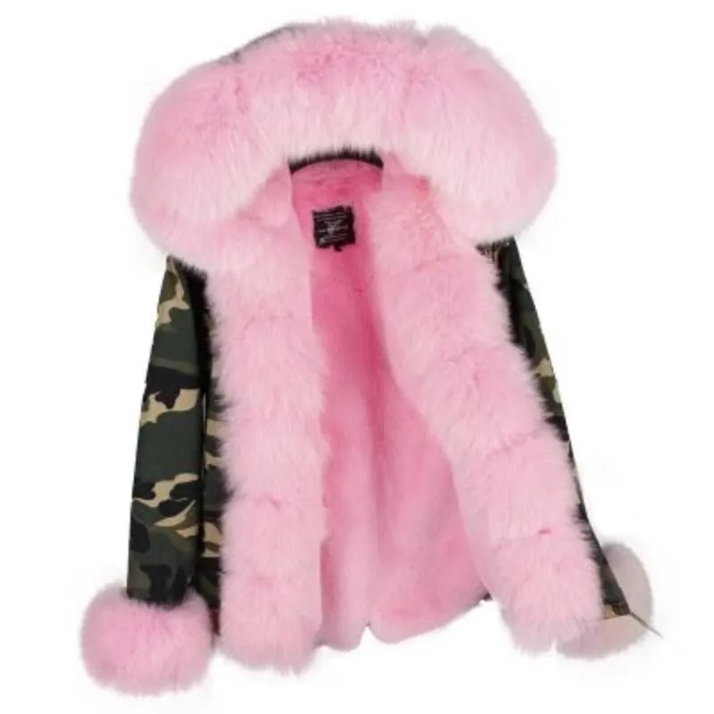 Women's Winter Casual Warm Slim Parka With Fox Fur